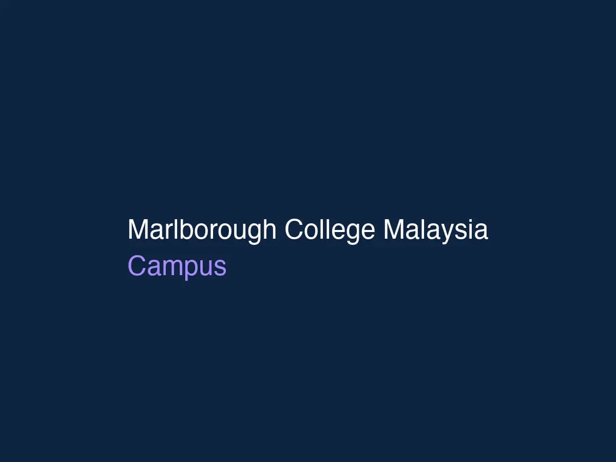 Marlborough College Malaysia campus with spacious grounds in Johor